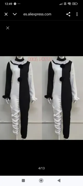 Disfraz Payaso Terrorífico Talla Única