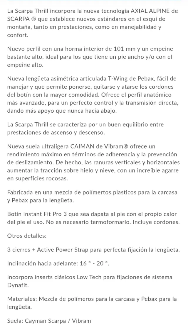 Botas esquí travesia 43