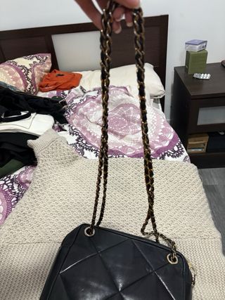Bolso Chanel Piel Negro Vintage