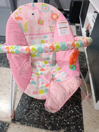 Hamaca bebé rosa unicornio