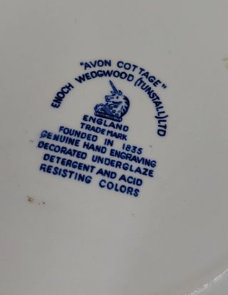 Coppia di piatti decorativi blu