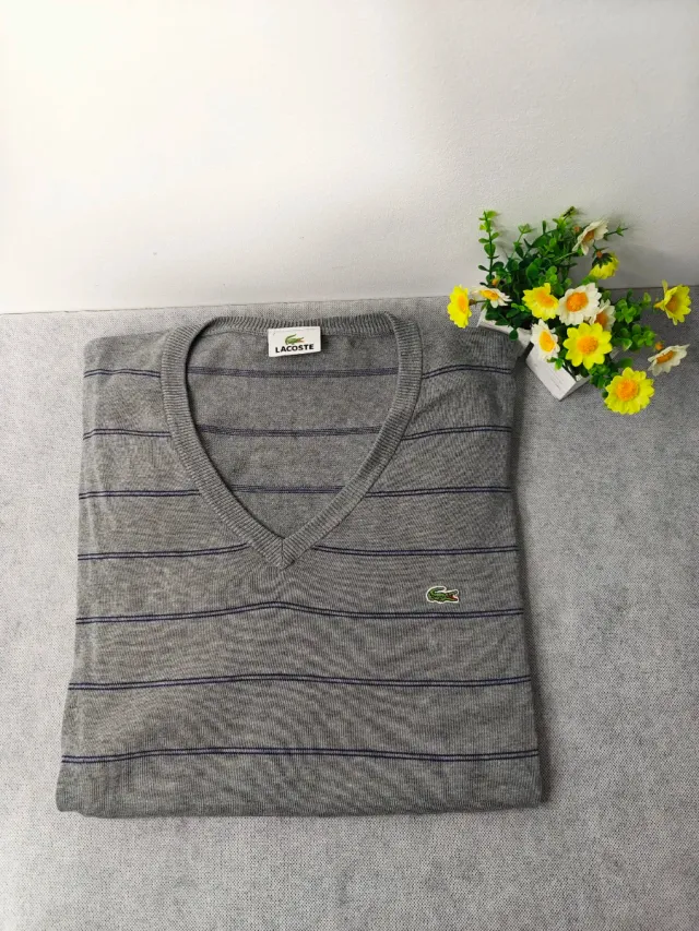 Jersey Lacoste Gris Rayas XXL