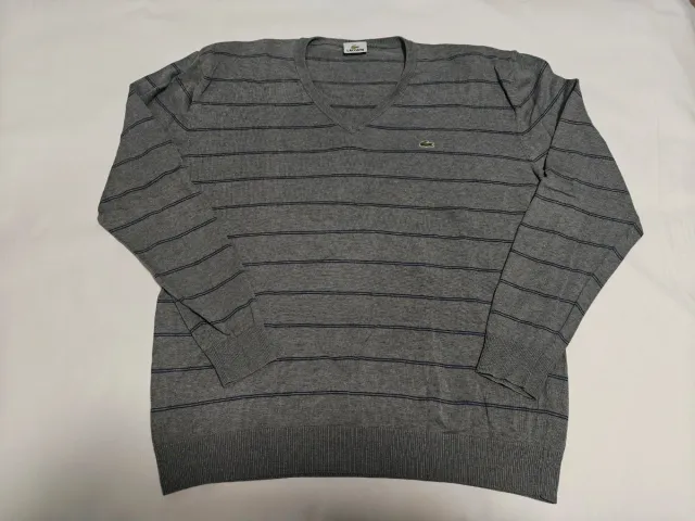 Jersey Lacoste Gris Rayas XXL