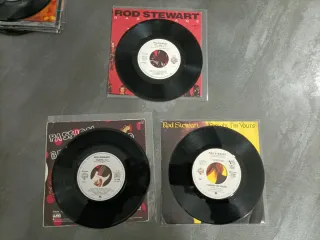 ROD STEWART: lote 10 vinilos single 7"