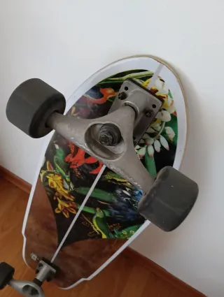 Skate con diseño de pájaros y flores