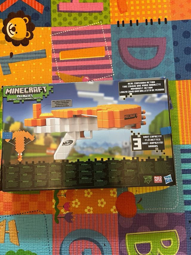 Nerf Minecraft Ballesta Pillager's 3 Dardos