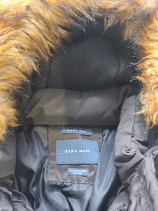 Abrigo hombre Zara color marrón