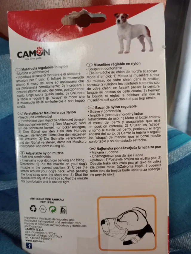 Bozal de nylon regulable CAMON