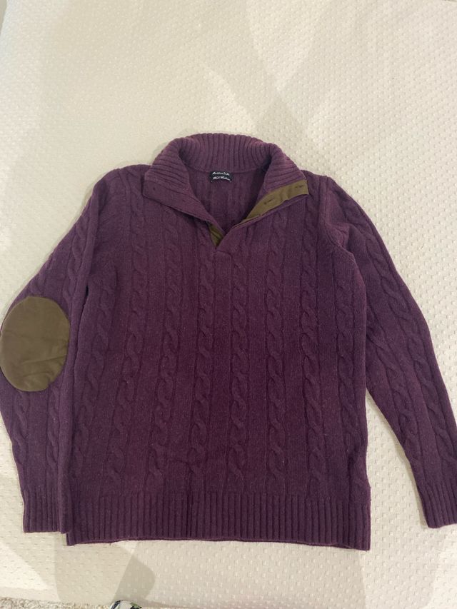 Jersey Massimo Dutti Lana Cashmere Morado Talla M