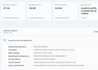 SIN USO | Dell I5 10gen