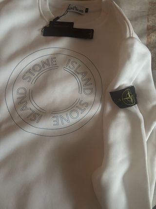 Sudadera Stone Island Blanca Talla Xl