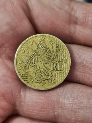 Moneda 50 céntimos 2001 RF