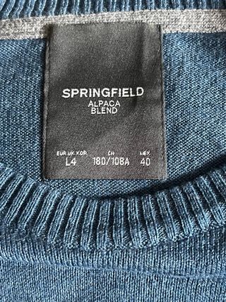 Jersey azul cuello redondo