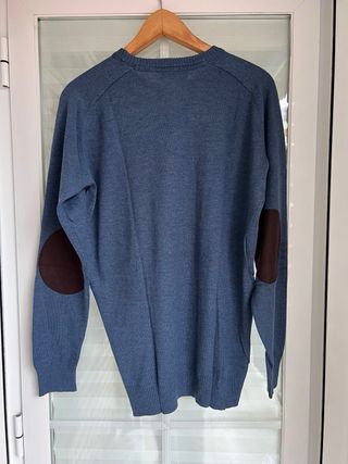 Jersey azul cuello redondo