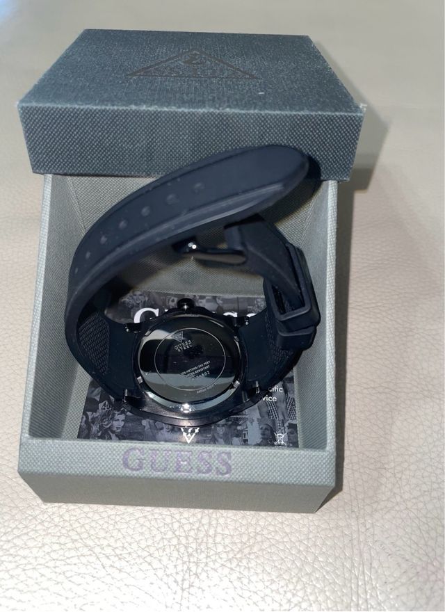 Reloj Guess Hombre Negro Original Caja
