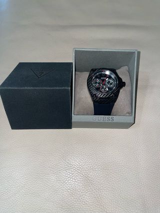 Reloj Guess Hombre Negro Original Caja