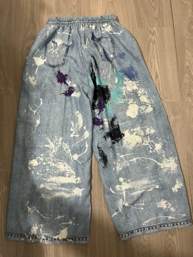 Pantalón ancho estampado floral