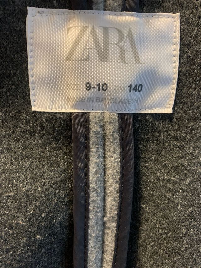 Abrigo Zara paño niña 9-11 años. 140cm