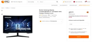 Samsung Odyssey LC27G55TQBUXEN 27 Monitor Curvo