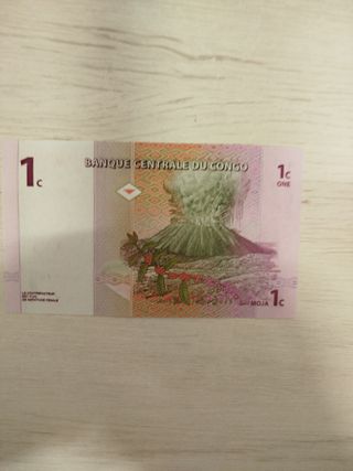 Billete 1 Centime Congo 1997