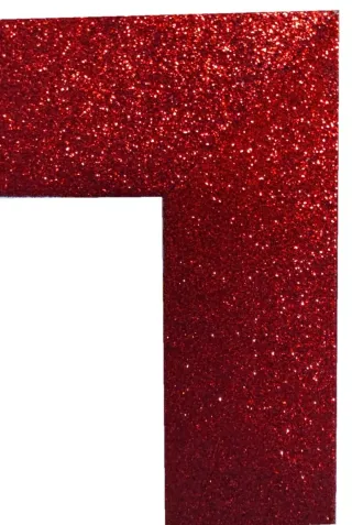 Cornice in legno rossa glitterata cm 24x30