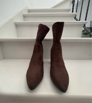 Botines de tacón marrones