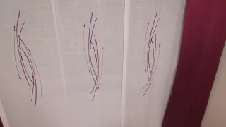 Pannello giapponese granato e bianco