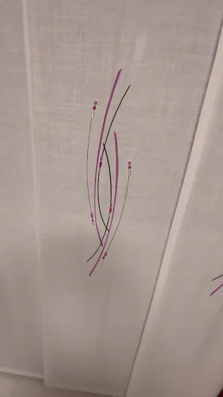 Pannello giapponese granato e bianco