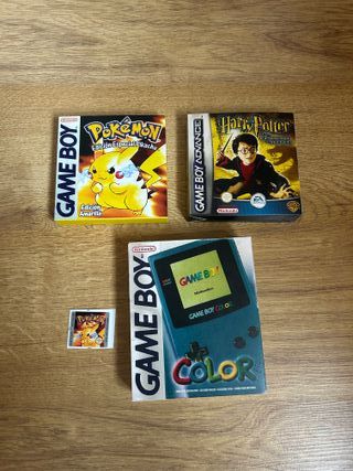 Cajas Harry Potter y Pokémon GBC