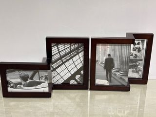 Lote 2 portafotos madera