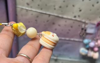 Colgante para móvil Llavero Gato Macaroon