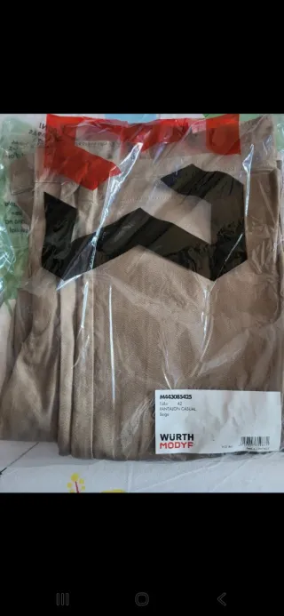 Pantalón chino beige Würth talla 42