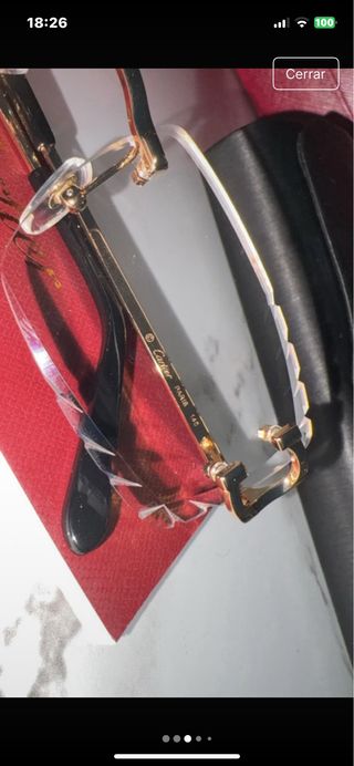 Gafas Cartier Zonebrill Negro/Dorado