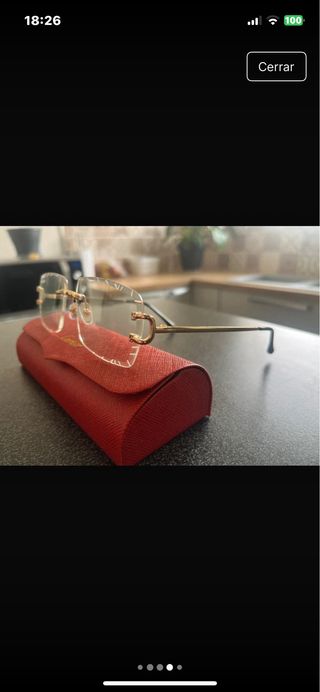 Gafas Cartier Zonebrill Negro/Dorado