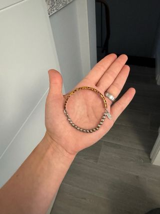 Pulsera Lotus Marrón y Dorada