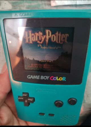 Game Boy Color turquesa + Harry Potter 