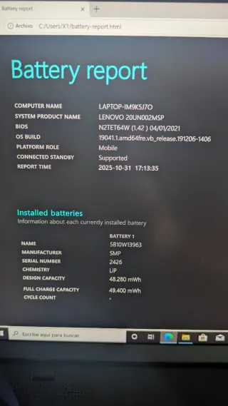 Portátil Lenovo Thinkpad X1 Negro/Gris NUEVO 