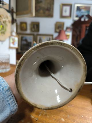 Lámpara Manises Cerámica Azul y Blanca