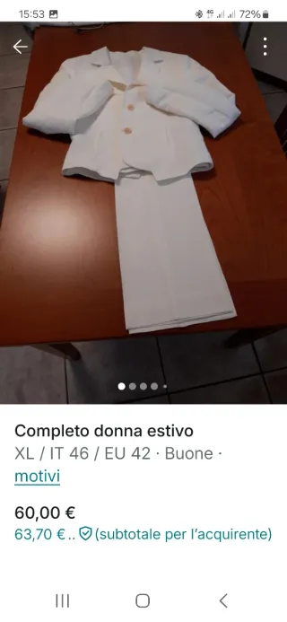 Completo donna estivo Motivi bianco