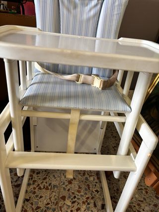 Trona bebé madera y tela