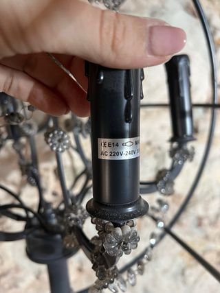 Lampada da terra design in metallo e cristallo