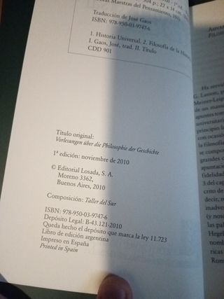 La filosofía de la historia universal