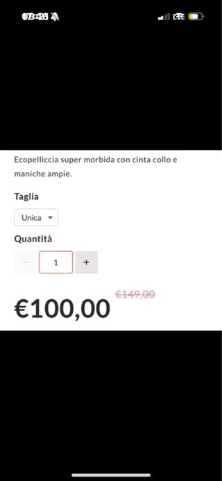 Eco pelliccia marrone nuova con cartellino