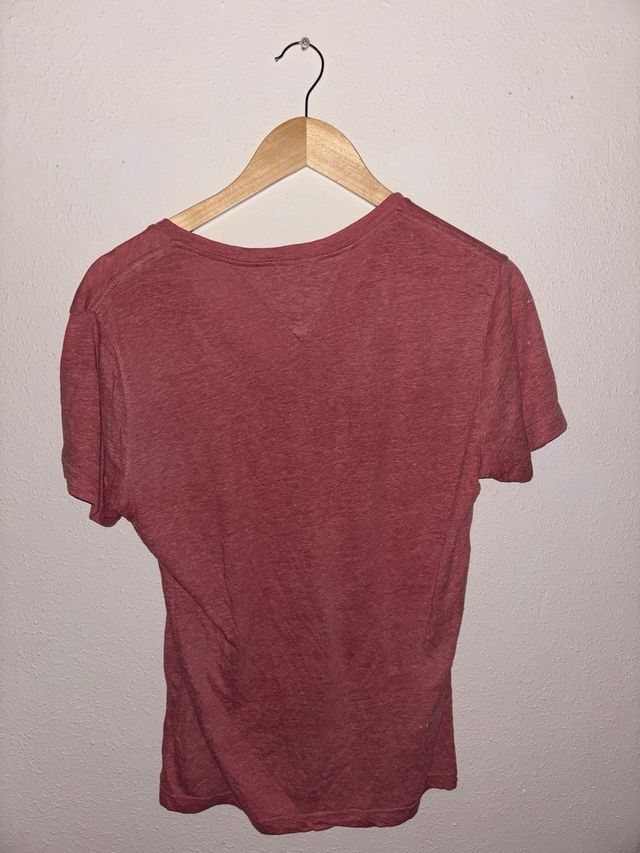 Camiseta Tommy Hilfiger Roja V-Neck