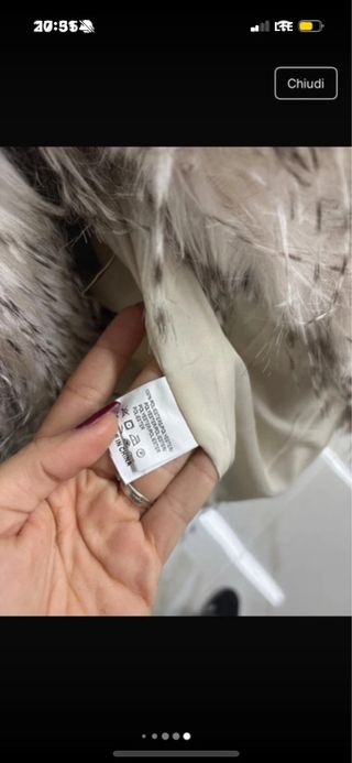 Eco pelliccia grigio/bianco taglia unica