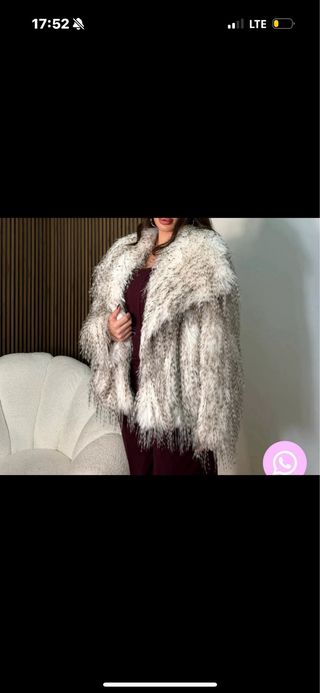 Eco pelliccia grigio/bianco taglia unica