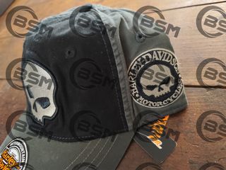 Cappellino Harley-Davidson Nero/Grigio skull