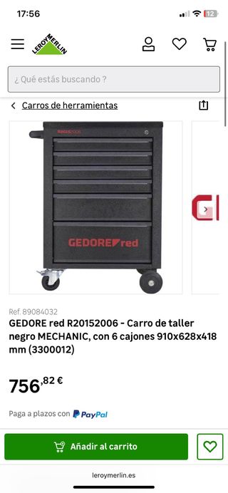 Caja de herramientas GEDORE RED R20152006 NUEVA