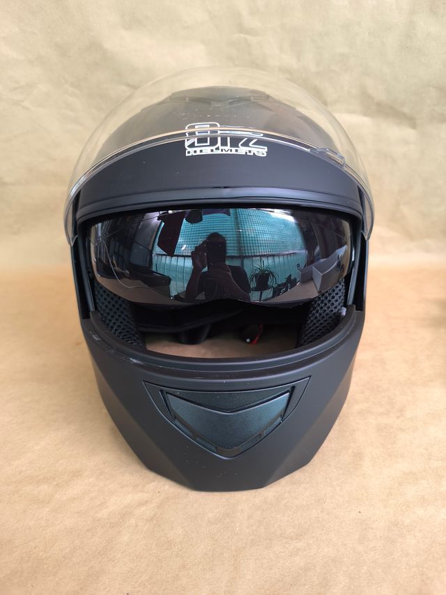 Casco de moto ORZ tipo jet - Doble visera (nuevo)