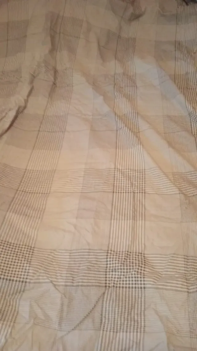 Funda nórdica de tela beige y marrón